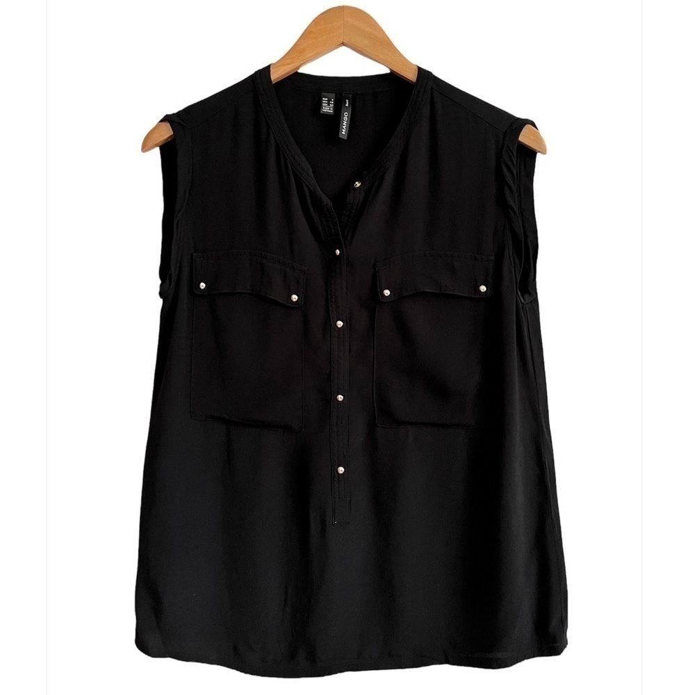 MANGO Sleeveless Popover Blouse